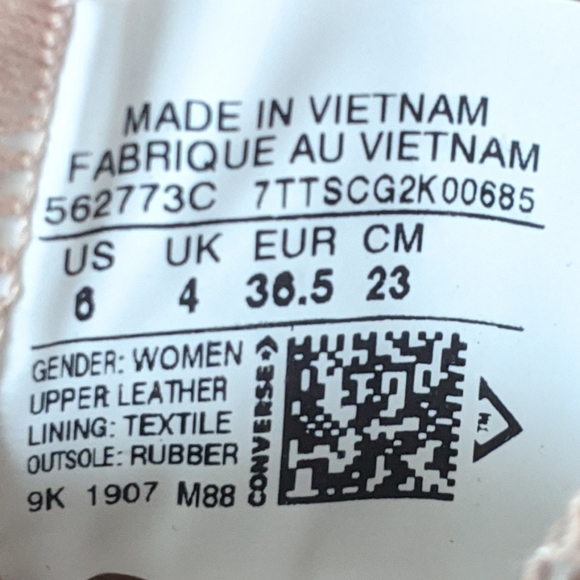 Converse CTAS Lift Hi Particle Beige/White/Black - Picture 8 of 9